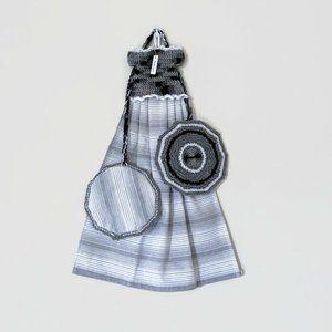 Crochet set, Dress Shape Dish Towel, Handmade Crochet Pot Holder